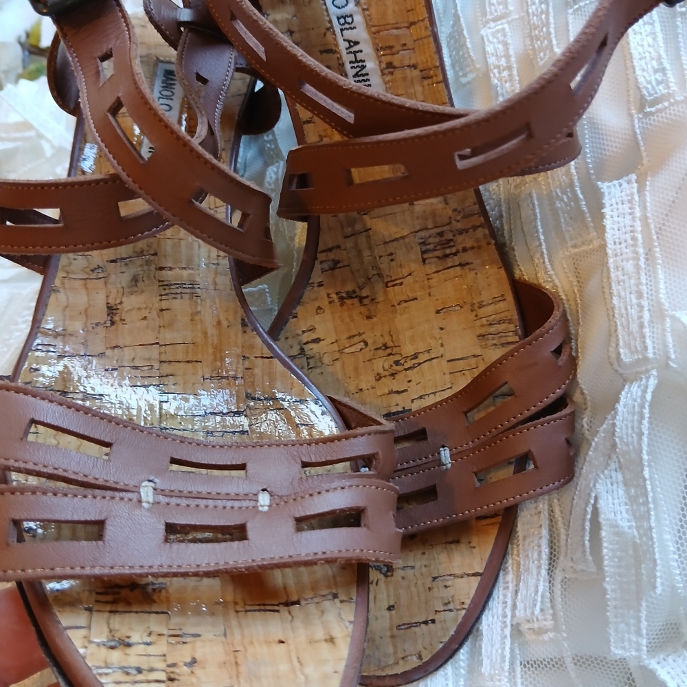 Manolo Blahnik Leather Heels - Picture 6 of 10